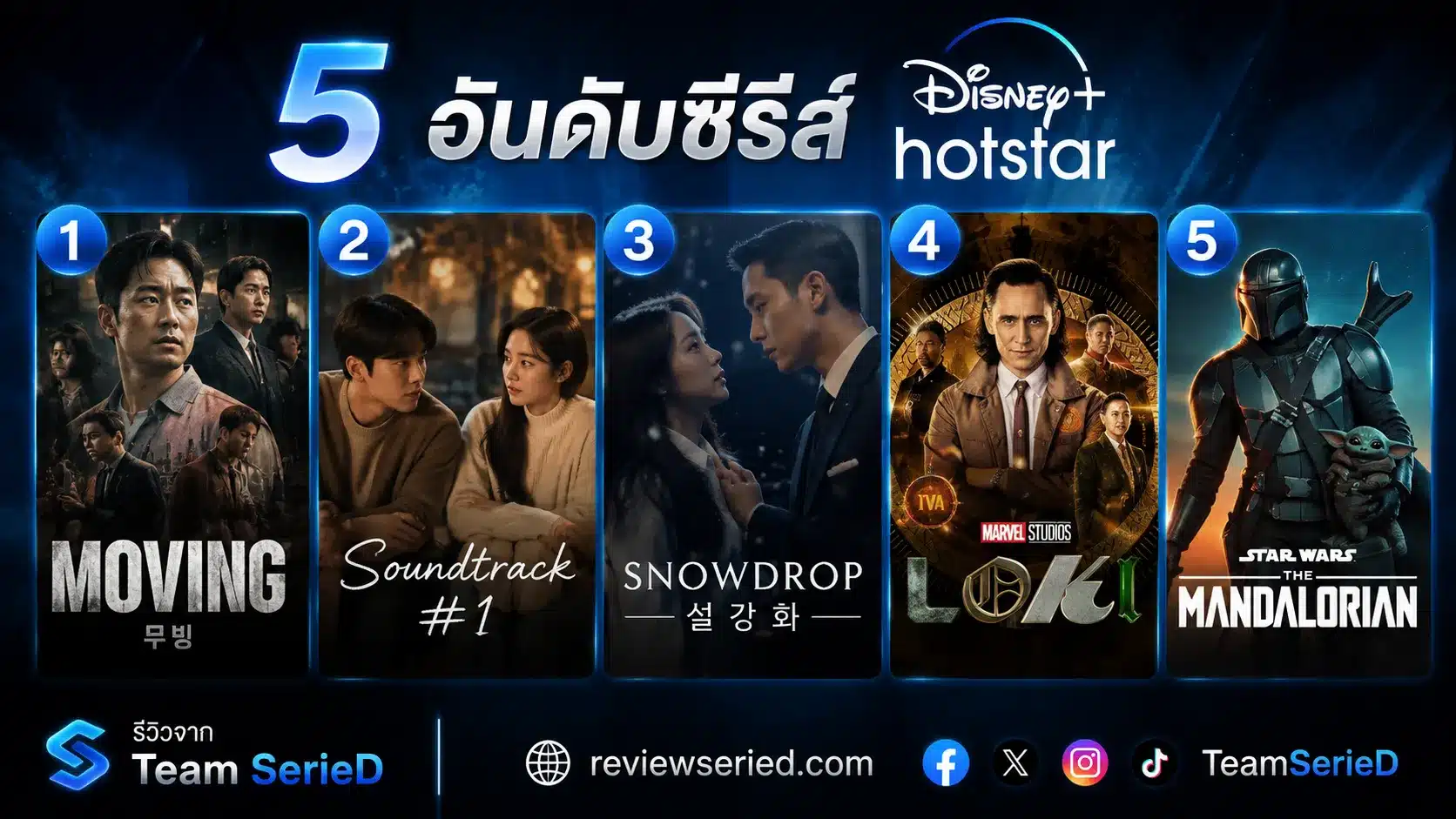 5 อันดับซีรีส์ยอดฮิตบน Disney+ Hotstar